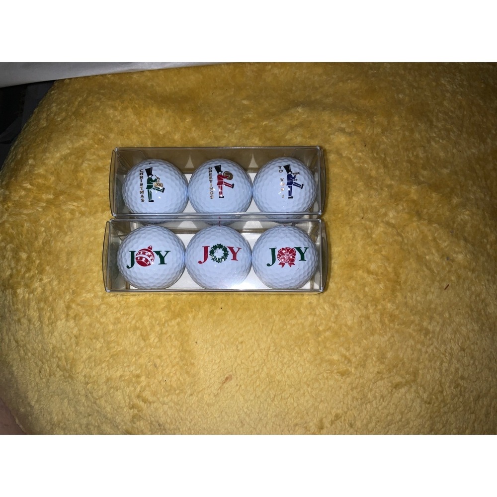 Christmas Golf Balls Novelty Holiday Golf Balls Set of 6 Joy Christmas Noel